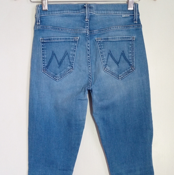 Mother high waisted looker spiked heels to tractor wheels women's size 25 - Picture 4 of 11